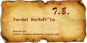 Tordai Borbála névjegykártya